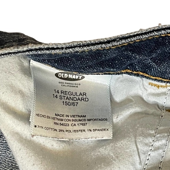 Old Navy Adjustable Side Band Bermuda Short Kids Boy 14 Stretch‎ Mid-Rise Denim - Picture 8 of 10